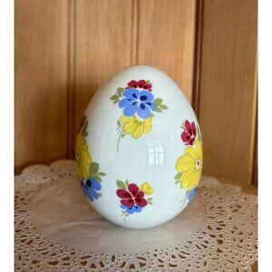 Vintage Furstenberg West Germany Porcelain Blue Cornflower Easter Egg Ornament